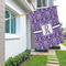 Initial Damask House Flags - Single Sided - LIFESTYLE