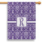 Initial Damask 28" House Flag - Single Sided