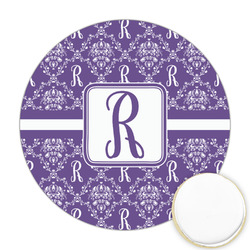 Initial Damask Printed Cookie Topper - 2.5"