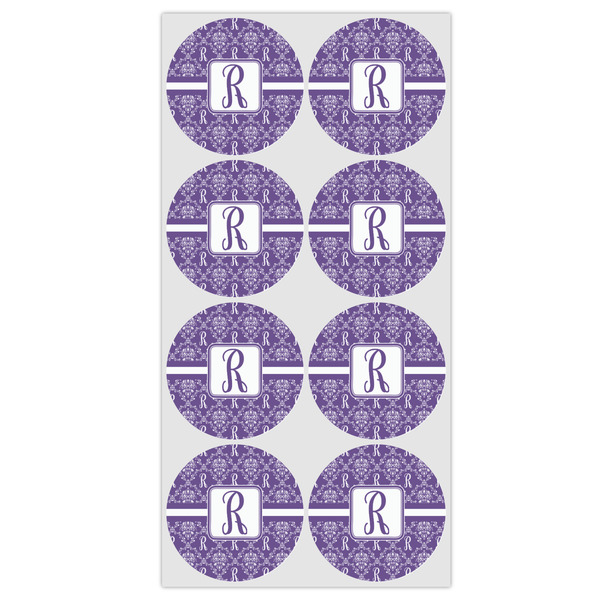 Initial Damask Icing Circle - Medium - Set of 8