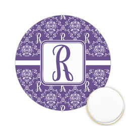 Initial Damask Printed Cookie Topper - 2.15"