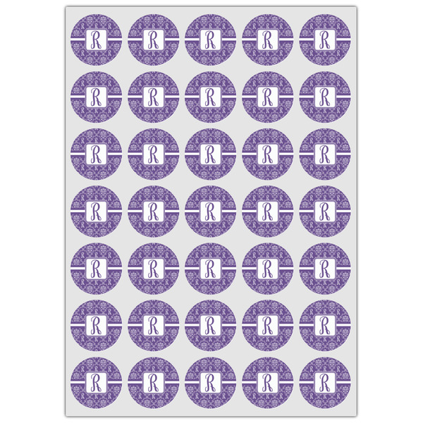 Initial Damask Icing Circle - XSmall - Set of 35