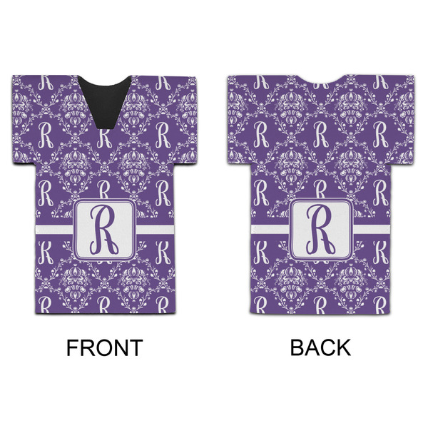 Initial Damask Jersey Bottle Cooler - APPROVAL