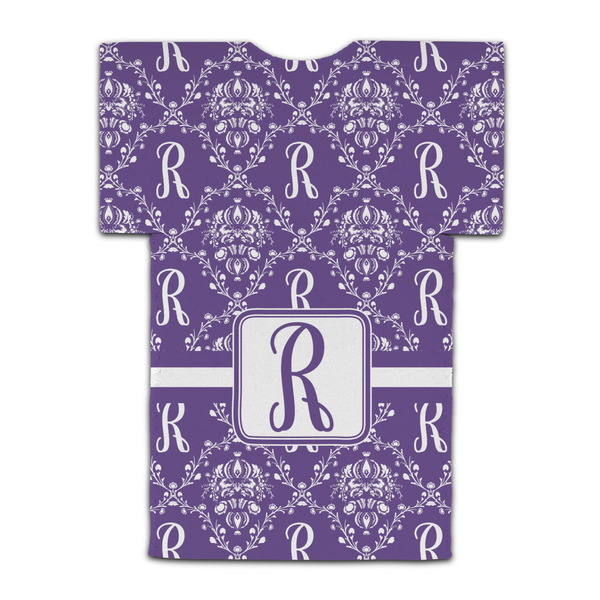 Initial Damask Jersey Bottle Cooler - BACK (flat)