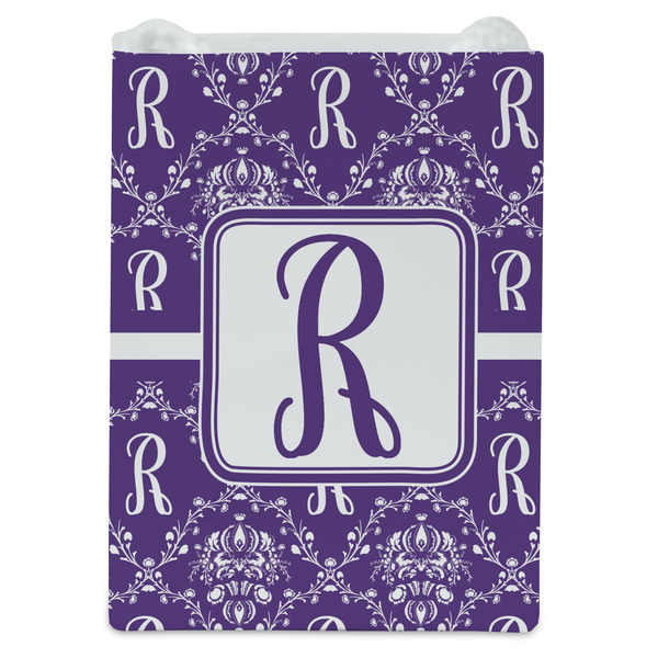 Initial Damask Jewelry Gift Bag - Gloss - Front