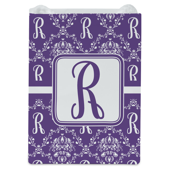 Initial Damask Jewelry Gift Bag - Matte - Front