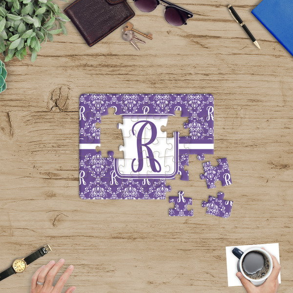 Initial Damask Jigsaw Puzzle 30 Piece - In Context