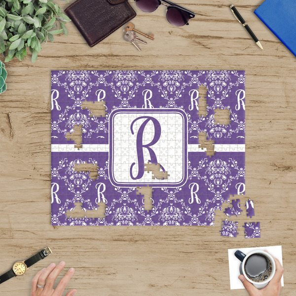 Initial Damask Jigsaw Puzzle 500 Piece - In Context