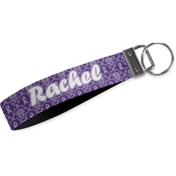 Initial Damask Webbing Keychain Fob - Small (Personalized)