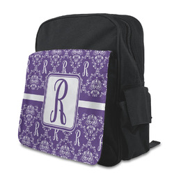 Initial Damask Preschool Backpack