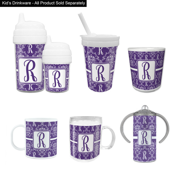 Initial Damask Kid's Drinkware - Customized & Personalized
