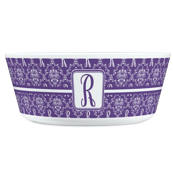 Initial Damask Kids Bowls - FRONT