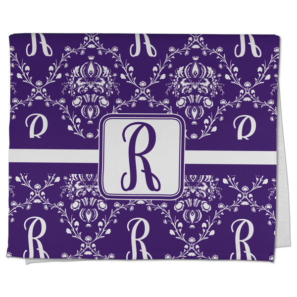 Custom Initial Damask Kitchen Towel - Poly Cotton