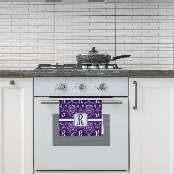 Initial Damask Kitchen Towel - Poly Cotton - Lifestyle