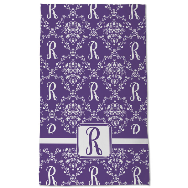 Initial Damask Kitchen Towel - Poly Cotton - Full Front