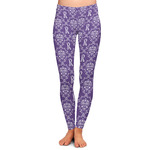 Initial Damask Ladies Leggings - Extra Large (Personalized)