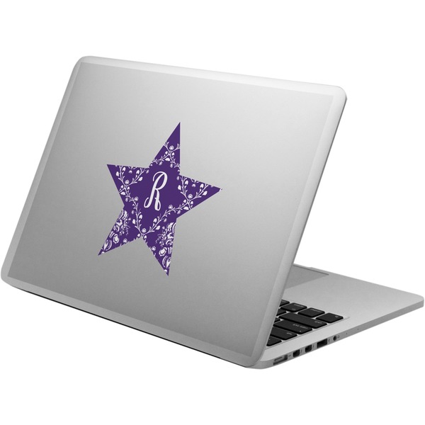 Custom Initial Damask Laptop Decal (Personalized)