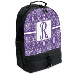 Initial Damask Backpacks - Black