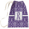 Initial Damask Large Laundry Bag - Front View