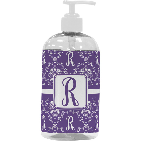 Initial Damask Large Liquid Dispenser (16 oz) - White