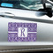 Initial Damask Large Rectangle Car Magnets- In Context