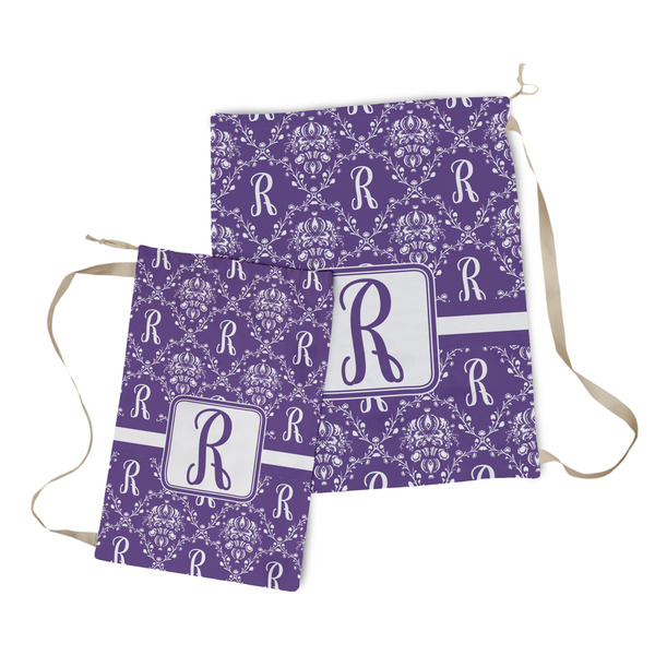 Initial Damask Laundry Bag - Both Bags