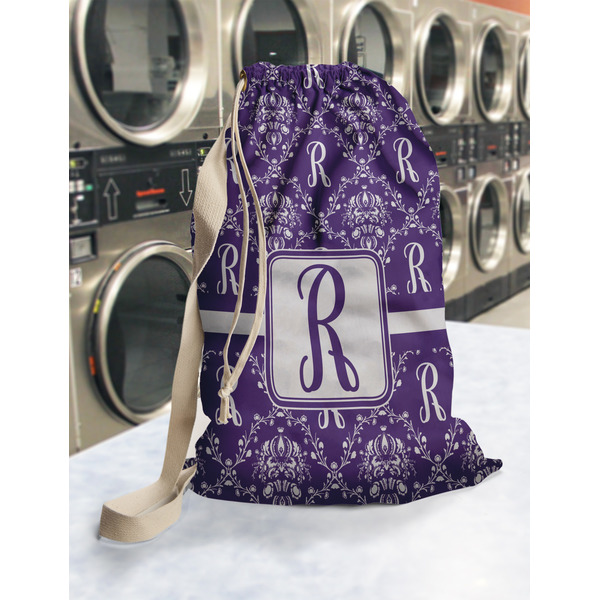Initial Damask Laundry Bag in Laundromat