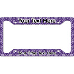 Initial Damask License Plate Frame
