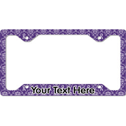 Initial Damask License Plate Frame - Style C