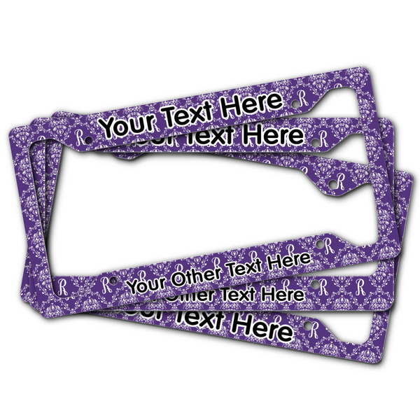 Initial Damask License Plate Frames - (PARENT MAIN)