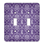 Initial Damask Light Switch Cover (2 Toggle Plate) (Personalized)
