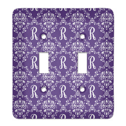 Initial Damask Light Switch Cover (2 Toggle Plate) (Personalized)