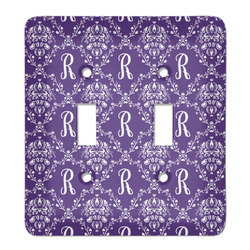 Initial Damask Light Switch Cover (2 Toggle Plate) (Personalized)