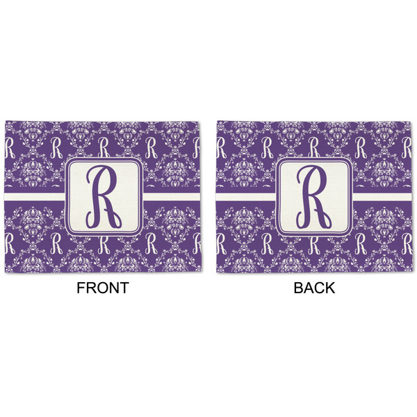 Initial Damask Linen Placemat - APPROVAL (double sided)