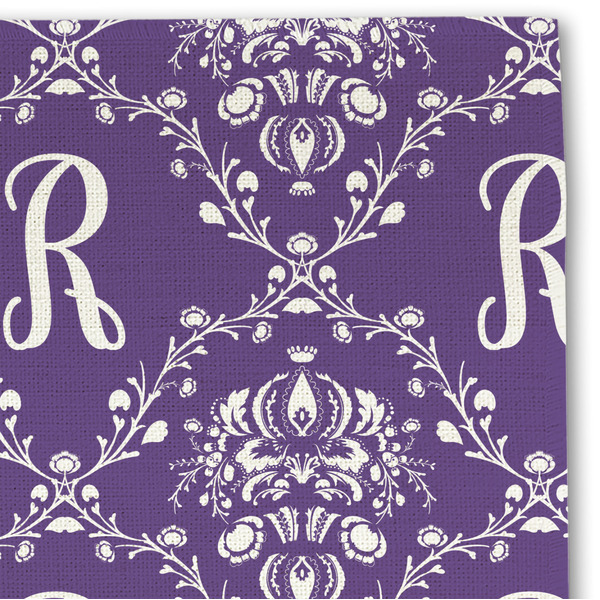 Initial Damask Linen Placemat - DETAIL