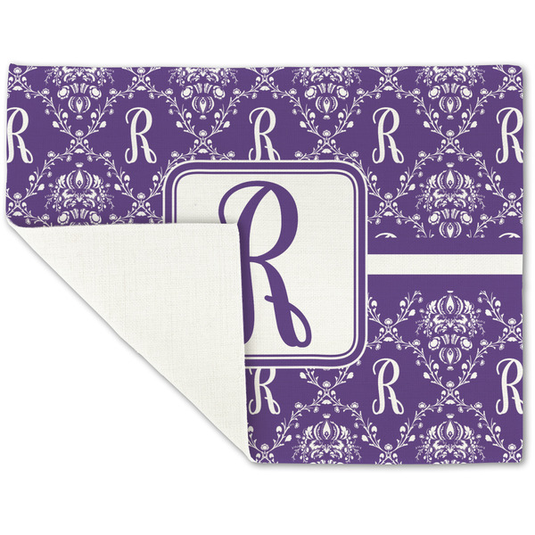 Initial Damask Linen Placemat - Folded Corner (single side)