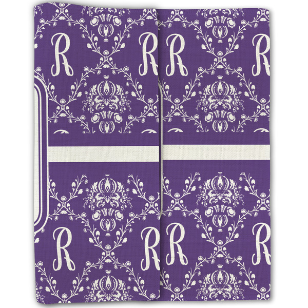 Initial Damask Linen Placemat - Folded Half (double sided)