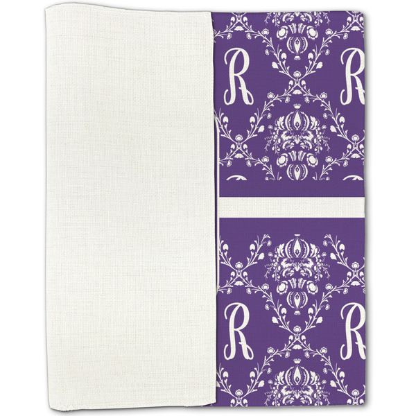 Initial Damask Linen Placemat - Folded Half