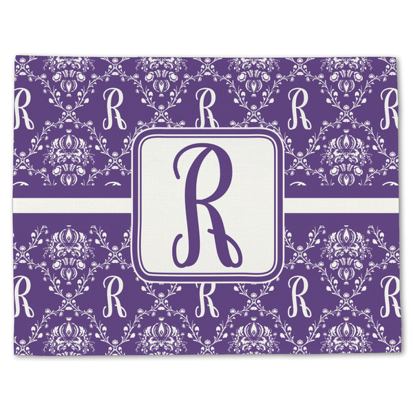 Custom Initial Damask Single-Sided Linen Placemat - Single