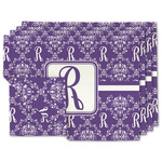 Initial Damask Linen Placemat