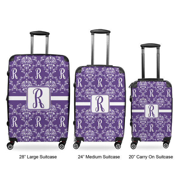 Initial Damask Luggage Bags all sizes - With Handle