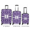 Initial Damask Luggage Bags all sizes - With Handle