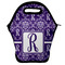 Initial Damask Lunch Bag