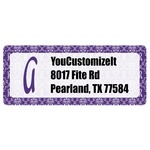 Initial Damask Return Address Labels (Personalized)