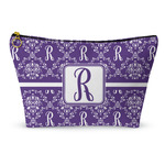 Initial Damask Makeup Bag - Small - 8.5"x4.5" (Personalized)