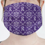 Initial Damask Face Mask Cover (Personalized)
