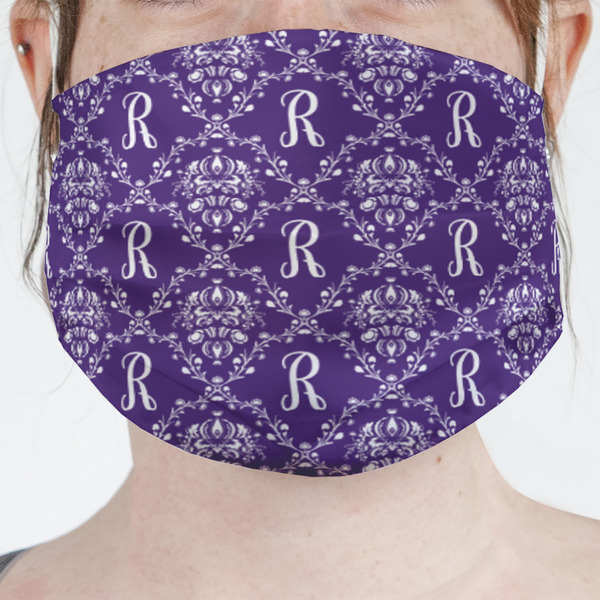 Custom Initial Damask Face Mask Cover (Personalized)