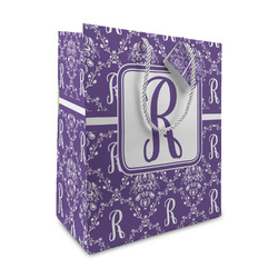 Initial Damask Medium Gift Bag