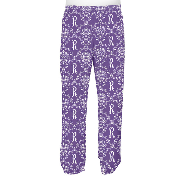 Initial Damask Men's Pjs Back - on model
