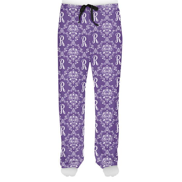 Initial Damask Men's Pjs Front - on model